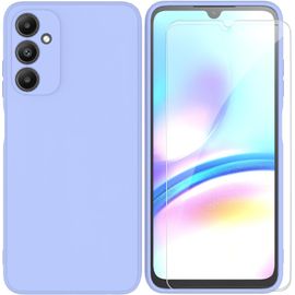JGD-Coque pour Samsung Galaxy A05s 4G (6.7"") + Film Protection écran en Verre trempé,Housse Ultra Premium TPU Silicone Liquide Flexible pour Samsung Galaxy A05s 4G - Violet2