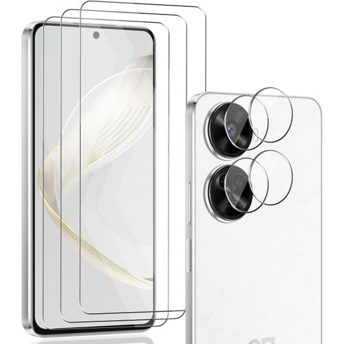 Tempered Glass For Huawei Nova 11 Se - 3 Pieces Screen Protector And 2 Pieces Lens Protector - Anti-Scratch Hd