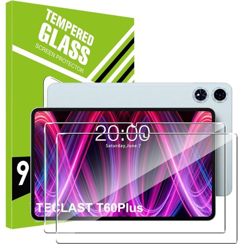 2 Pièces Film de Protection pour TECLAST T60 Plus/Odea A12 (12 pouces) Verre Trempé, Anti-Rayures, Anti-Bulles, Protecteur d'écran Dureté 9H