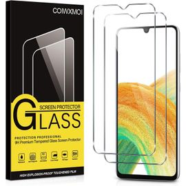 Pack Of 2 Tempered Glass Screen Protectors For Samsung Galaxy A33 5g, Ultra Resistant, Hd Ultra Transparent, Bubble-Free, 9h Hardness Glass Screen Protector For Samsung A33 5g 6.4 Inches,