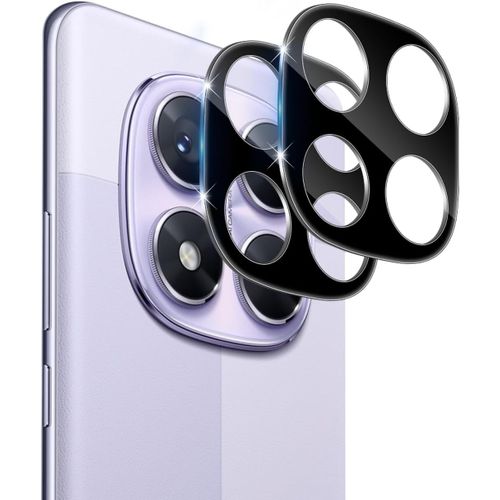 CAUC-pour Xiaomi Redmi Note 14 Pro 4G Protection Cam¿¿ra, 2 Pi¿¿ces 9H Duret¿¿ Ultra HD Film Verre Tremp¿¿, Sans Bulle Anti-Rayures Ultra R¿¿sistant Film Cam¿¿ra Protection ¿¿cran - Noir