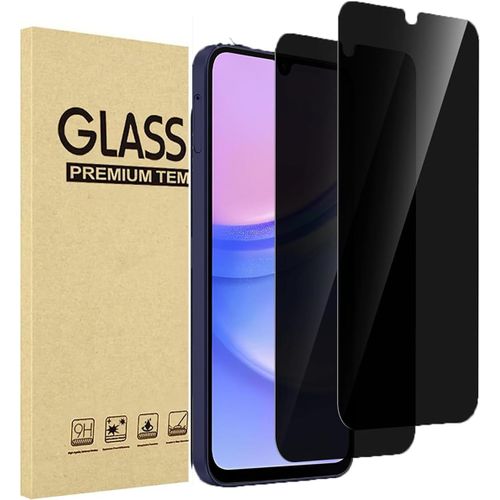 Verre Trempé Anti-Espion Compatible Avec Samsung Galaxy A15, [2 Pièces] Privacy Protection D'écran Pour Samsung A15 4g/ 5g Couverture Complète Film Protecteur Vitre Dureté 9h Privé Protecteur