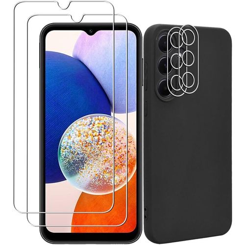 Verre Trempé Pour Samsung Galaxy A15 5g, 2 Pièces Film Protection Écran Et 2 Pièces Caméra Arrière Protecteur, Sans Bulles,Double Protection