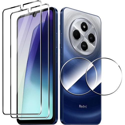 2 Pièces Verre Trempé Pour Xiaomi Redmi 14c/Poco C75, 2 Pièces Film De Protection En Verre Trempé, Hd Film En Verre De Dureté 9h