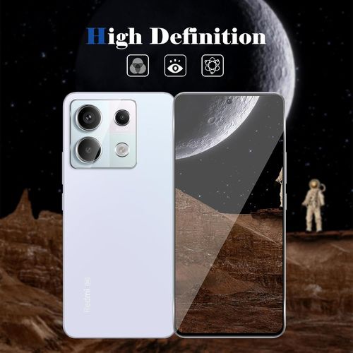 Cauc-Verre Trempé + Caméra Arrière Protecteur Compatible Avec Xiaomi Redmi Note 13 Pro 5g, [3+3 Pièces] 9h Dureté Hd Transparent Film En Verre Trempé, Protection D'écran Pour Redmi Note 13 Pro 5g