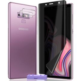 Protection Écran Vie Privée Tpu (1x) Pour Samsung Galaxy Note 9 + 2 Protecteurs Objectif Caméra Verre Trempé 9h ¿ Anti-Espion & Anti-Rayures 0,22 Mm, Installation Facile, Non Compatible Déverrouillage Par Empreinte