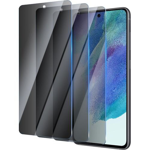 Lot De 3 Verres Trempés Anti-Espion Pour Samsung Galaxy S21 Fe 5,4 Pouces ¿ Protection Écran 9h Anti-Rayures, Sans Bulles Et Tactile