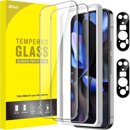 Protection D'écran Pour Google Pixel 9 Pro Avec Protecteur D'objectif De Caméra, Outil D'installation Facile, Film En Verre Trempé, Hd Clair, Lot De 2 Chacun
