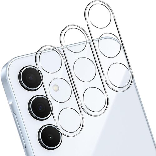 3 Pièces Verre Trempé Caméra Compatible Avec Samsung Galaxy A35 5g, Lentille Arrière Film Protection Écran Dureté 9h Glass Anti Rayures Haute Définition Sans Bulles