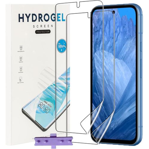Protection Écran Pour Google Pixel 8A (Pas Verre Trempé),Film Flexible Soft Hd Hydrogel,Anti-Rayures,Compatible Avec Lecteur D'Empreinte,Sans Bulles,Facile à Installer 2 Pièces