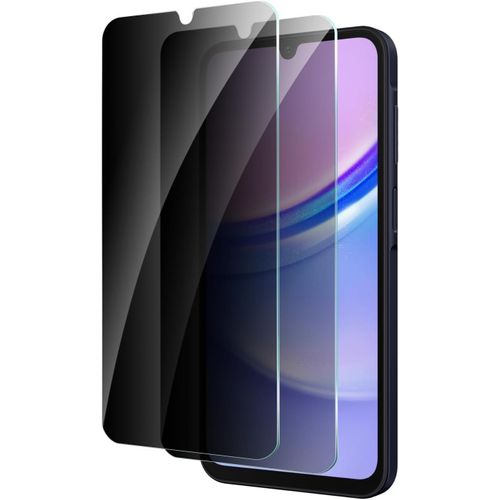 Lot De 2 Verres Trempés Confidentialité (Anti-Espion) Pour Samsung Galaxy A15/A25 - 9h Anti-Rayures, Ultra-Fin 0,28 Mm Hd, Haute Sensibilité, Sans Bulles, Bords 2.5d