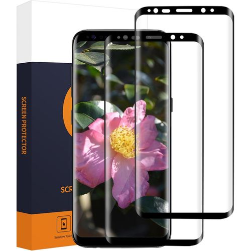 Kal-Verre Trempé Pour Samsung Galaxy S8 Film, Haute Sensibilité Protection Écran, Dureté 9h Résistante Aux Rayures, 0,33mm Sans Bulle, Ultra Hd Claire S8 Vitre Protection (2 Pièce 3d Transparent)