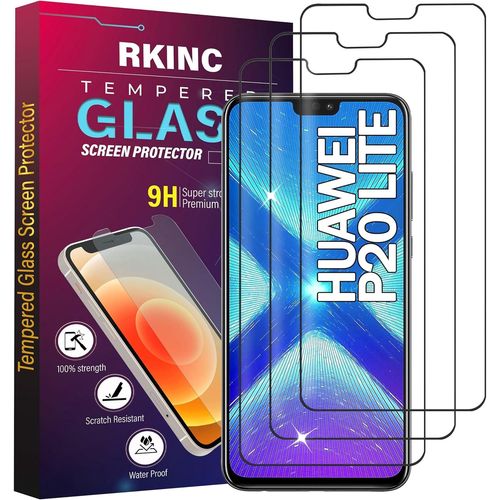 Verre Trempé [Lot De 3] Pour Huawei P20 Lite, Nova 3e, Film Protection Écran, Dureté 9h 0,33 Mm Hd Glass [Garantie À Vie][Sans Bulles D'air][Résistant Aux Rayures]