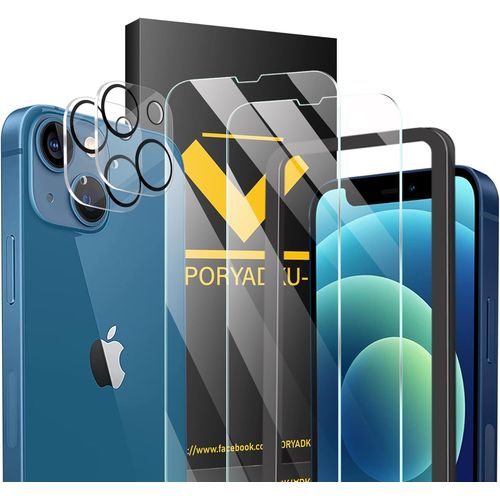 Kal-Protection D'écran Blindée Pour Iphone 14 Pro 5g Avec 2 Films De Protection D'écran Et 2 Films De Protection Pour Appareil Photo, Dureté 9h, Anti-Rayures, Anti-Bulles, Film De Protection D'écran