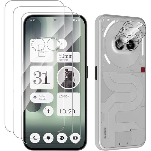 Verre Trempé+Caméra Arrière Protecteur Compatible Avec Nothing Phone (2a) Plus 5g, [3+3 Pièces] 9h Dureté Transparent Film En Verre Trempé, Protection D'écran Pour Nothing Phone (2a) Plus 5g