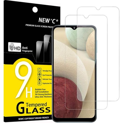 Lot De 2, Verre Trempé Pour Samsung Galaxy A12, Film Protection Écran -Sans Bulles D'air -Ultra Résistant (0,33mm Hd Ultra Transparent) Dureté 9h Glass