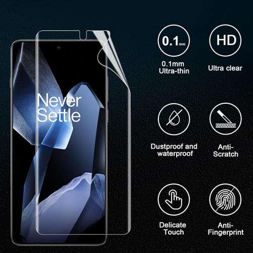 Pour Oneplus 13 Protection Écran, 2+2+2 Pièces Tpu Protecteurs D'écran + Retour Film + Verre Trempé Caméra Arrière Protecteur, Hd Anti-Rayures Protection Écran