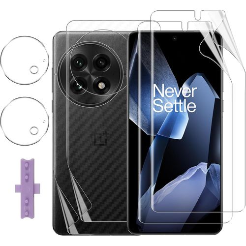 Pour Oneplus 13 Protection Écran, 2+2+2 Pièces Tpu Protecteurs D'écran + Retour Film + Verre Trempé Caméra Arrière Protecteur, Hd Anti-Rayures Protection Écran