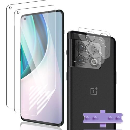SJZG-Protection Décran Pour Oneplus10 Pro Lite Film Flexible Tpu 2 Pièces + Caméra Arrière Protecteur 2 Pièces,Sans Bulles/Anti-Rayures/Facile À Installer Pour Oneplus10 Pro Verre Trempé