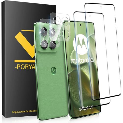 [2+2 Pièces]Verre Trempé Motorola Edge 60/Edge 60 Fusion Protection Ecran[6.47""]+Caméra Protecteur,Sensitive Fingerprint Touch,3d Couverture Complète Pour Edge 60/Edge 60 Fusion 5g Tempered Glass