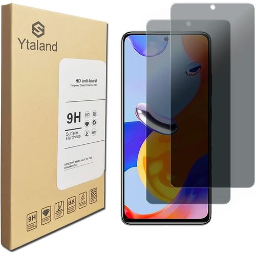 Ytaland Anti Espion Verre Trempé Compatible Pour Xiaomi Redmi Note 11 Pro, Privacy Film Protection Écran Sans Bulles D'air Ultra Résistant Transparent Dureté 9h Glass, Lot De 2