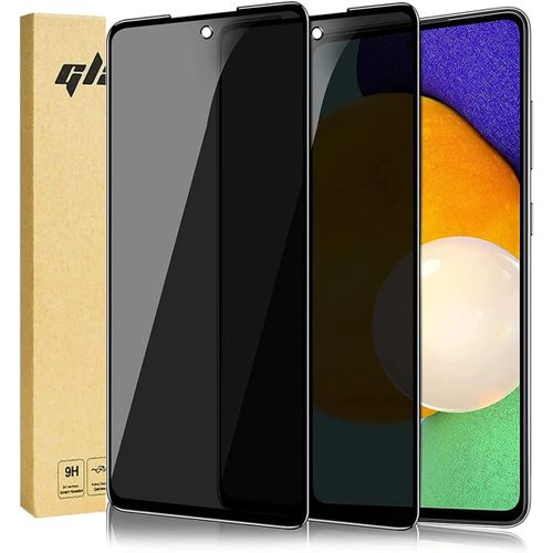 Verre Trempé Anti-Espion Pour Samsung Galaxy A52/ A52s 5g, [2 Pièces] Privacy Protection D'écran Pour Samsung A52s 5g/ A52 Couverture Complète Film Protecteur Vitre Dureté 9h Privé Protecteur