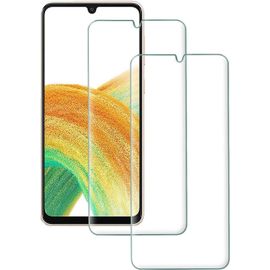 [Lot De 2] Film De Protection En Verre Trempé Véritable 9h Transparent Anti-Rayures Compatible Avec Samsung Galaxy A33 5g