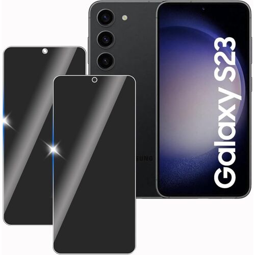 JGD-2 Pièce Anti-Espion Verre Trempé Protecteur pour Samsung galaxy S23, 9H Dureté Privacy Film en Verre Trempé, Anti-Rayures, Anti-Espion Confidentialité Protection Verre, Sans Bulles