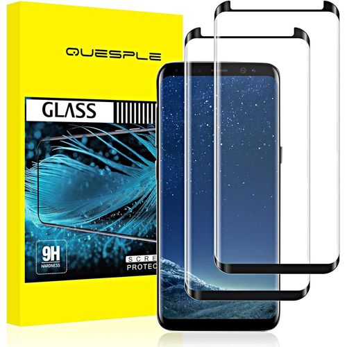 CAUC-[2 Pièces] Verre Trempé pour Samsung Galaxy S8, Haute Qualité 3D Incurvé Couverture Complète, Dureté 9H, Sans Bulles, Film Protection écran Compatible avec Samsung S8