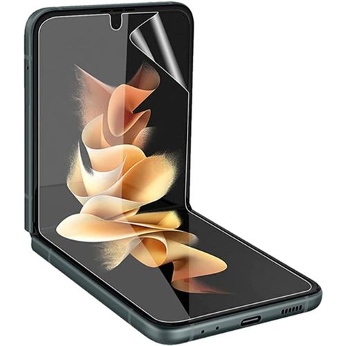 SJZG-Protection D'Écran Compatible Avec Samsung Galaxy Z Flip 4 / Flip4, 3D Tpu Film Hydrogel Flexible [Non Verre Trempé][Haute Sensibilité][Transparent Hd]