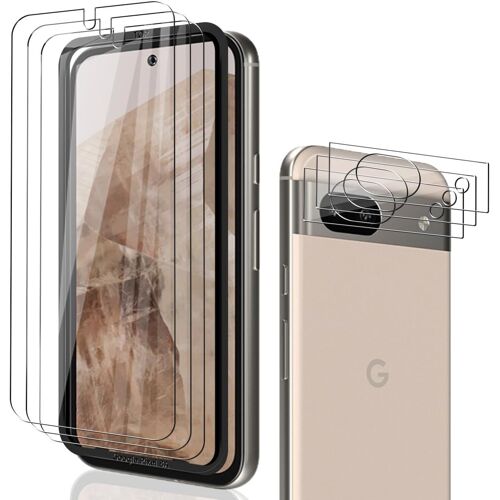 Verre Trempé Pour Google Pixel 8A Protection Décran 3 Pièces Et Pixel 8A Caméra Arrière Protecteur 3 Pièces 9H Dureté,Sans Bulles,Facile À Installer Pour Google Pixel 8A Protection[LOT6195109]