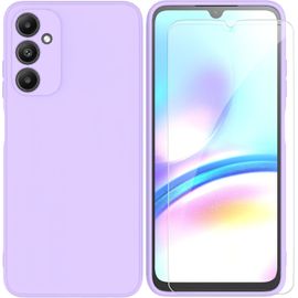 CAUC-Coque pour Samsung Galaxy A05s 4G (6.7"") + Film Protection écran en Verre trempé,Housse Ultra Premium TPU Silicone Liquide Flexible pour Samsung Galaxy A05s 4G - Violet