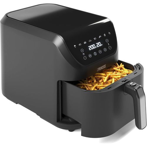 ASFASFq-friteuse sans huile SlimFry - Design peu encombrant - Sans BPA - 8 L - 8 programmes - Température & minuterie réglables - 2 000 W - 182256, Noir