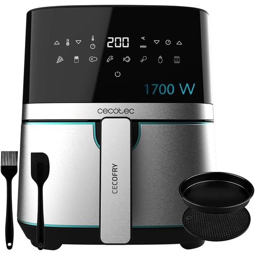 lbgwp60-Friteuse Sans Huile 5,5 L Cecofry Full Inox 5500 Pro Accessoires. 1600 W, Diététique, Numérique, Finitions En Acier Inoxydable, Technologie Perfectcook, Comprend Des Accessoires