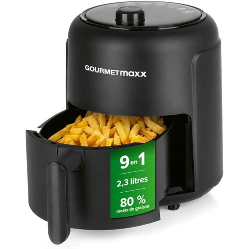 NouvelHorizonstore-Friteuse à air chaud 2,3l | Idéal pour frire, griller, rôtir etc. | Préparation light et douce | Fonction minuterie pour une cuisson précise et arrêt automatique | 1000W Noir