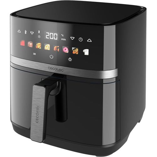 lbgwp60-Friteuse À Air 8L Avec Double Grill, Air Fryer, Cecofry&Grill Duoheat 8000. 2200W, Dorure Parfaite Et Goût De Grill Pour Les Viandes, Température Entre 80-200°C, 8 Menus Et Fenêtre