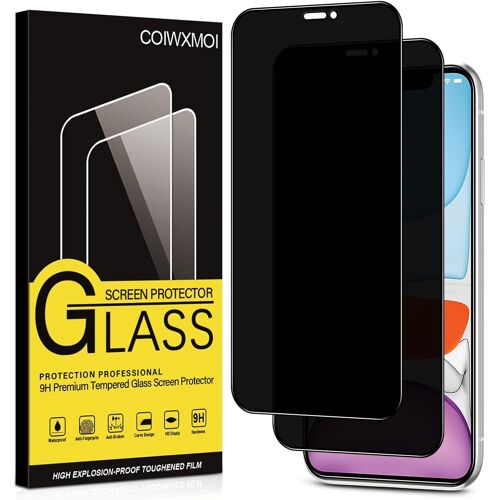 LORANKA-Verre Trempé pour iPhone 11/XR Anti Espion Vitre Protection Ecran pour iPhone 11 Anti-Espion Film Protecteur Écran Dureté 9H Anti-Rayures Haute définition Sans Bulles Anti-Spy Confidentialité