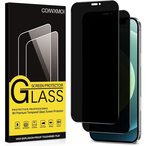 CAUC-Verre Trempé pour iPhone 12 mini Anti Espion Vitre Protection Ecran Anti-Espion Film Protecteur Écran Dureté 9H Anti-Rayures Haute définition Sans Bulles Anti-Spy Confidentialité