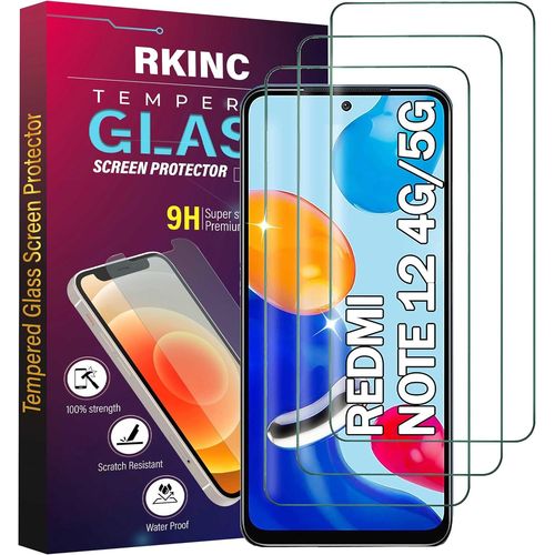 Verre Trempé [Lot De 3] Pour Xiaomi Redmi Note 12 4g/5g Et Poco X5 5g, Film Protection Écran, Dureté 9h 0,33 Mm Hd Glass [Garantie À Vie][Sans Bulles D'air][Résistant Aux Rayures]