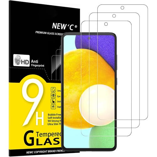 Mab-Lot De 3, Verre Trempé Pour Samsung Galaxy A52, A52 5g, A52s 5g, Film Protection Écran -Sans Bulles D'air -Ultra Résistant (0,33mm Hd Ultra Transparent) Dureté 9h Glass