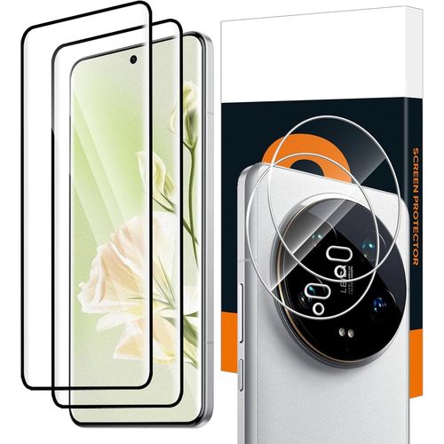 Cauc-2+2 Pièces 3d Verre Trempé Pour Xiaomi 14 Ultra 5g, Avec Caméra Protecteur, Anti-Salissures Haut Définition Protection Écran Pour Xiaomi 14 Ultra, Anti-Bulle Hd-Clair Vitre Protection