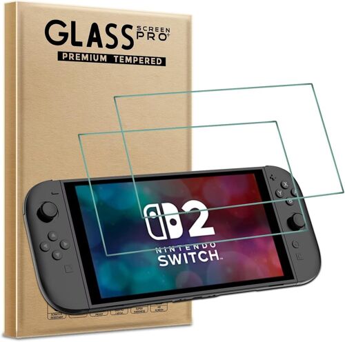 JGD-Verre Trempé Nintendo Switch 2 Model 2025, [Lot de 2] Protection écran Pour Nintendo Switch 2 [0.26mm] [Extrêmement résistant aux rayures] [Haute définition] [Facile à installer]