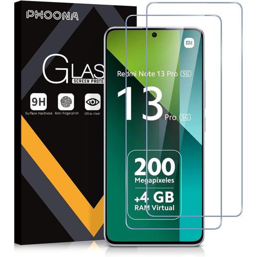 Kal-Verre Trempé Pour Xiaomi Redmi Note 13 Pro 4g/5g, Lot De 2 Vitre Film Protection Écran Compatible Avec Redmi Note 13 Pro, Dureté 9h Vitre, Ultra Clair, Anti-Rayures, Facile À Installer(6,67'')