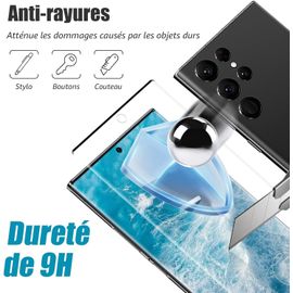 2 Pièces Verre Trempé Pour Samsung Galaxy S23 Ultra 5g. 9h Dureté Anti-Rayures Hd-Clair Vitre Protection. Plein Écran 3d Anti-Salissures Protection Écran Pour S23 Ultra