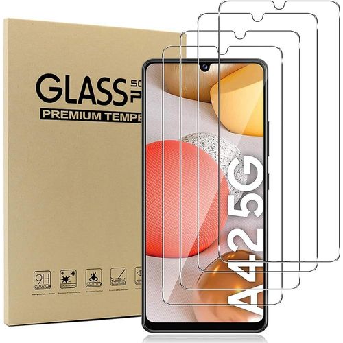 [Paquet De 4 Verre Trempé Compatible Avec Samsung Galaxy A42 5g, Protection D'écran 9h Dureté Et 2.5d Bord Arrondi Pour [0.26mm] [Extreme Résistant Aux Rayures] Transparent