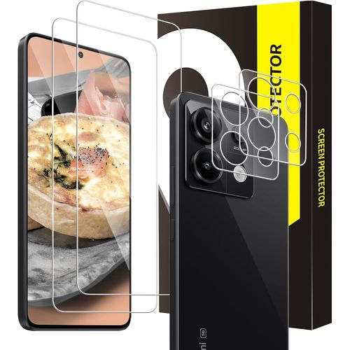 Verre Trempé Pour Xiaomi Redmi Note 13 Pro 5g [2+2 Dureté 9h Vitre Protection+Caméra Verre] [Bubble Free] [Haute Sensibilité] Hd Anti Rayures Redmi Note 13 Pro 5g Protection Écran