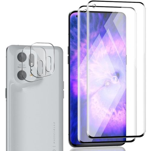 Verre Trempé Pour Oppo Find X5 Pro,Oppo Find X5 Pro Protection D'écran 2 Pièces Et Oppo Find X5 Pro Verre Trempé D'objectif Protecteur 2 Pièces. Anti-Rayures,Hd Pour Oppo Find X5 Pro
