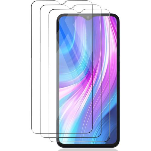 Protection Écran En Verre Trempé Pour Xiaomi Redmi Note 8 Pro - Pack 3 Pièces, 9h Anti-Rayures, Haute Transparence Hd, Revêtement Oléophobe