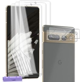 Protection Compatible Avec Google Pixel 6 Pro, Google Pixel 6 Pro Protection Écran Film Tpu Flexible Pas En Verre Trempé 3 Pièces Et Google Pixel 6 Proverre Trempé D'objectif 2 Pièces. Hd