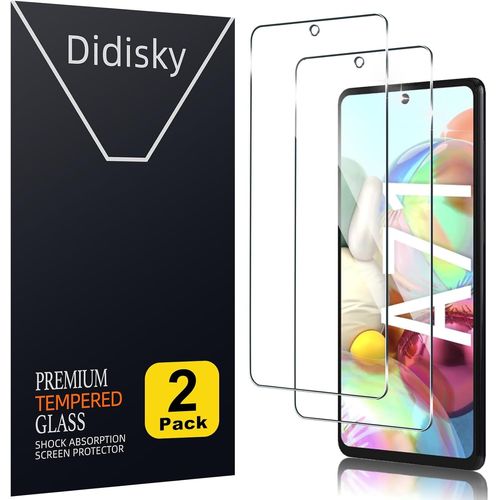 SJZG-Lot De 2 Protecteur Verre Trempé Pour Samsung Galaxy A71, Film Protection Écran, Dureté 9H, Pas De Bulles, Haute Définition